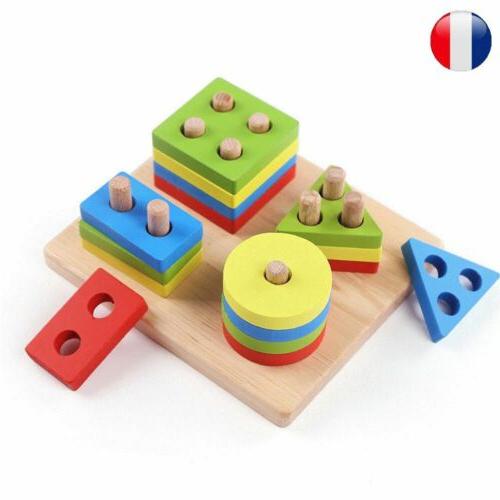 bebe enfant jouet intelligence bois jeu construction