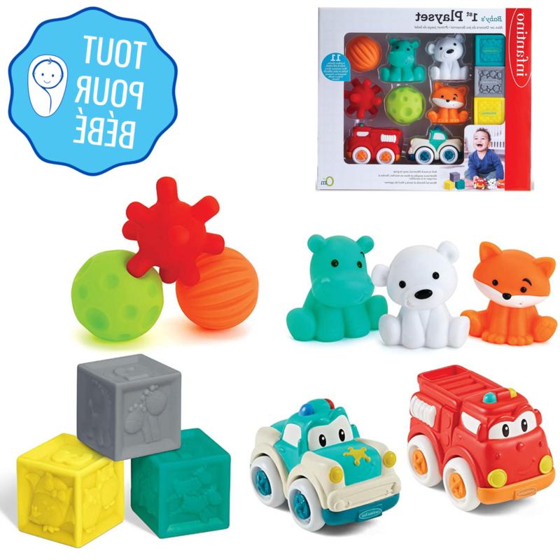 coffret premiers jouets sensoriels pour bebe dentition