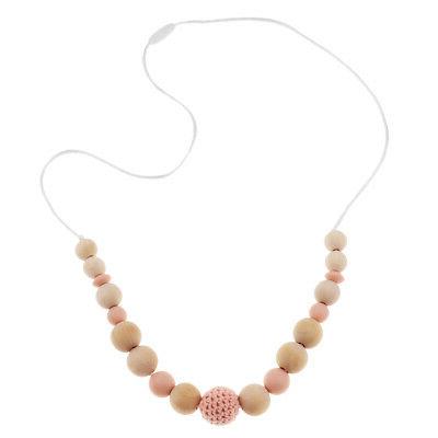 collier dentition bebe en bois de perle
