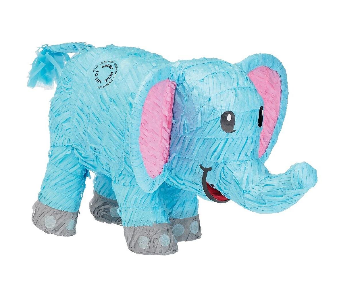 elephant bleu bebe douche animal pinata fete