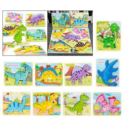 enfant en bois dinosaure puzzles pour 1