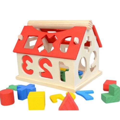enfants educatifs blocs bois jouets geometrie numerique