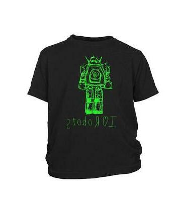 fluo vert retro robot i love robots