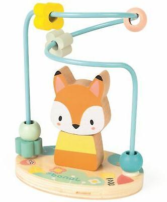 fox pur bead maze jouet en bois
