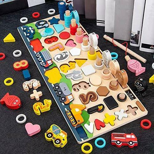 jeu jouet puzzle bois montessori peche magnetique