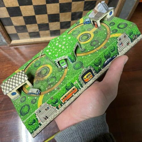 jouet ancien tole vieux jeux circuit voiture