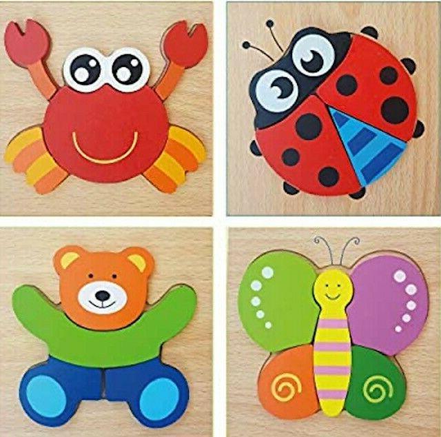 jouet bebe puzzles 3d en bois avec