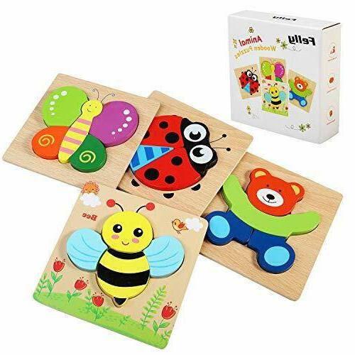 jouet bebe puzzles bois 1 a 4