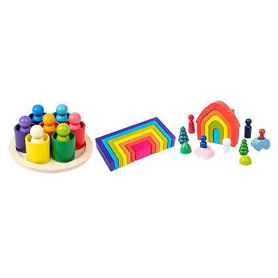 jouet educatif creative rainbow stacker montessori pour