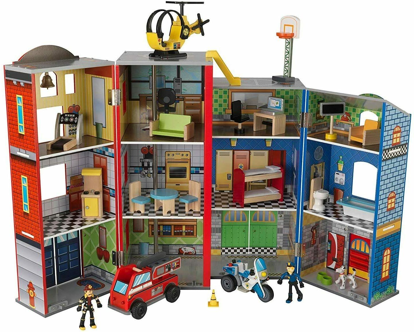jouet enfant bois everyday heroes incluant camion