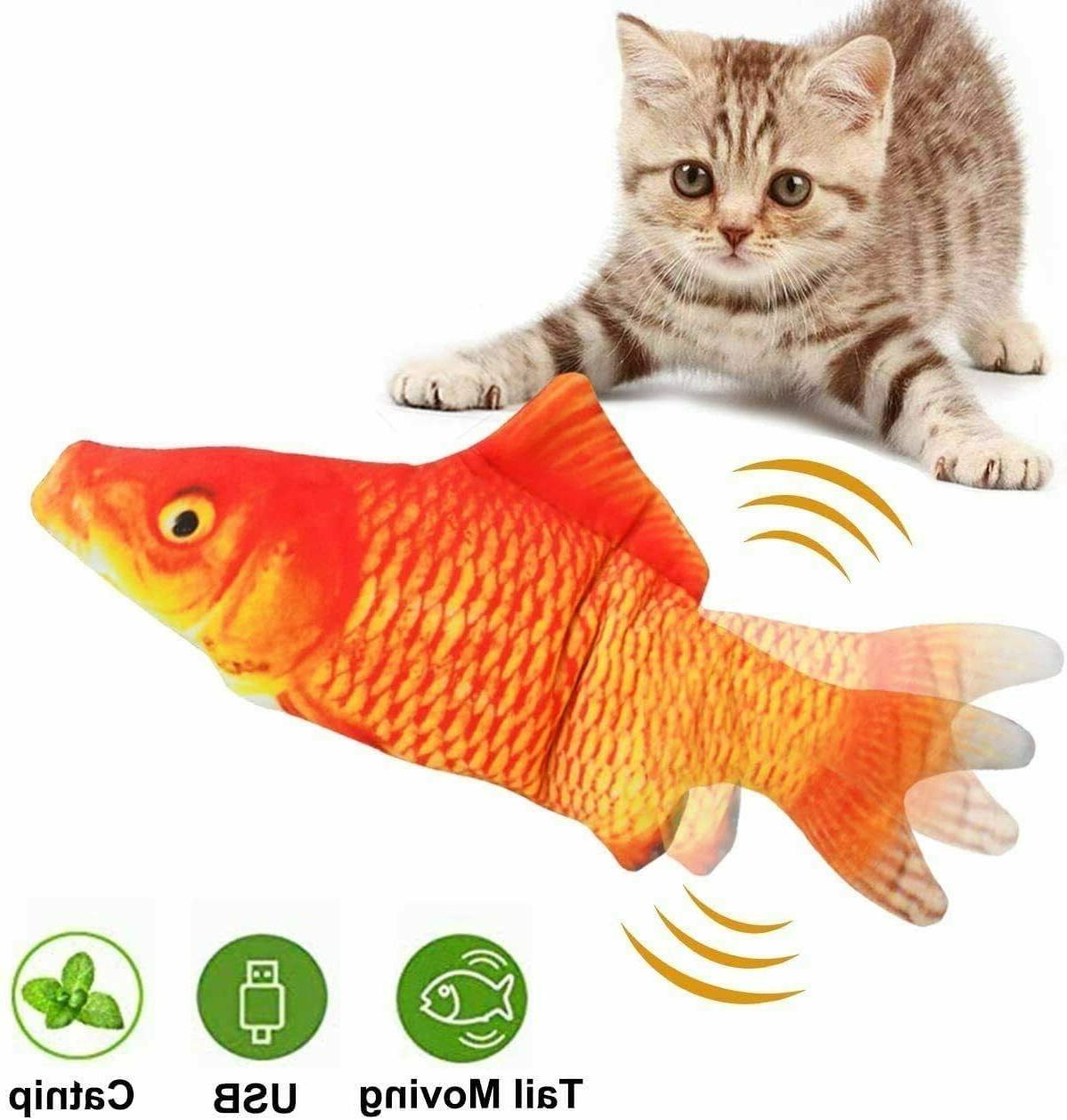 jouet interactif poisson chat simulation realiste rechargeab