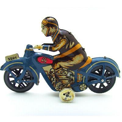 jouet mecanique ancien moto metallique collection wind