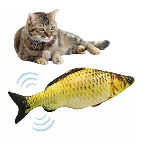 jouet poisson electrique chat peluche simulation interactif