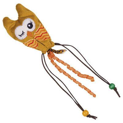 jouet pour chat peluche chouette avec boule