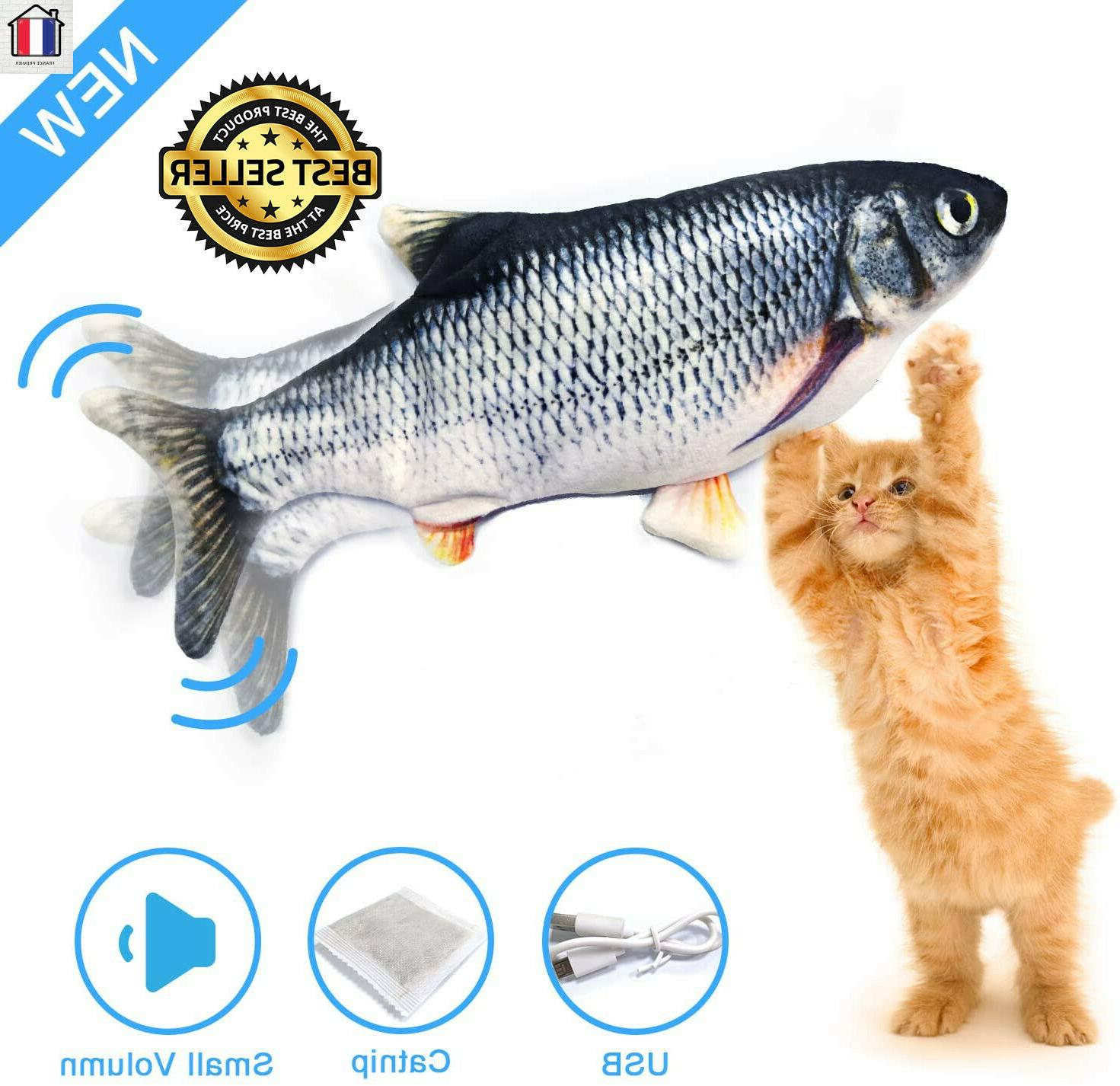 jouet pour chat poisson qui bouge peluche