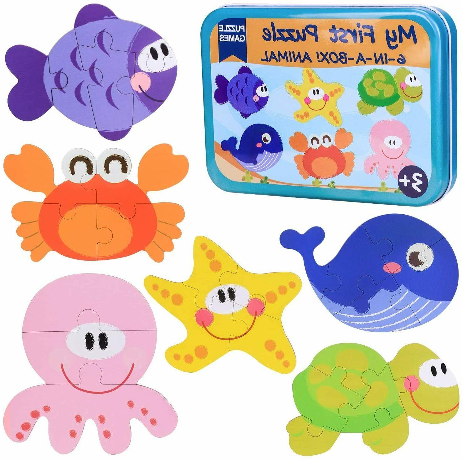 jouet puzzle en bois 6 en 1