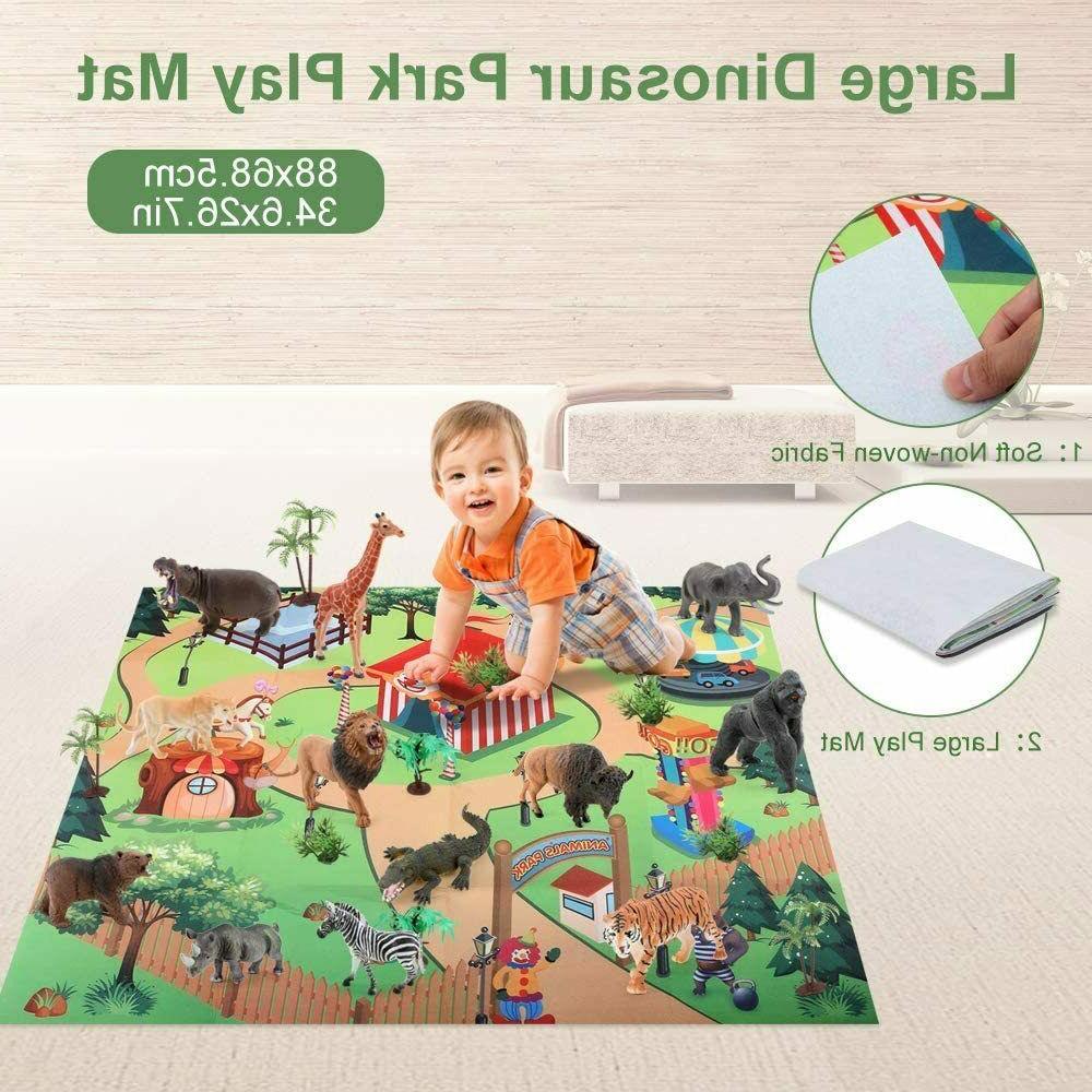 jouets animaux enfants avec tapis de jeu