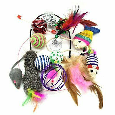 jouets pour chat x13 pieces animaux chat