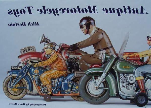 livre book jouets de motocyclettes anciennes moto