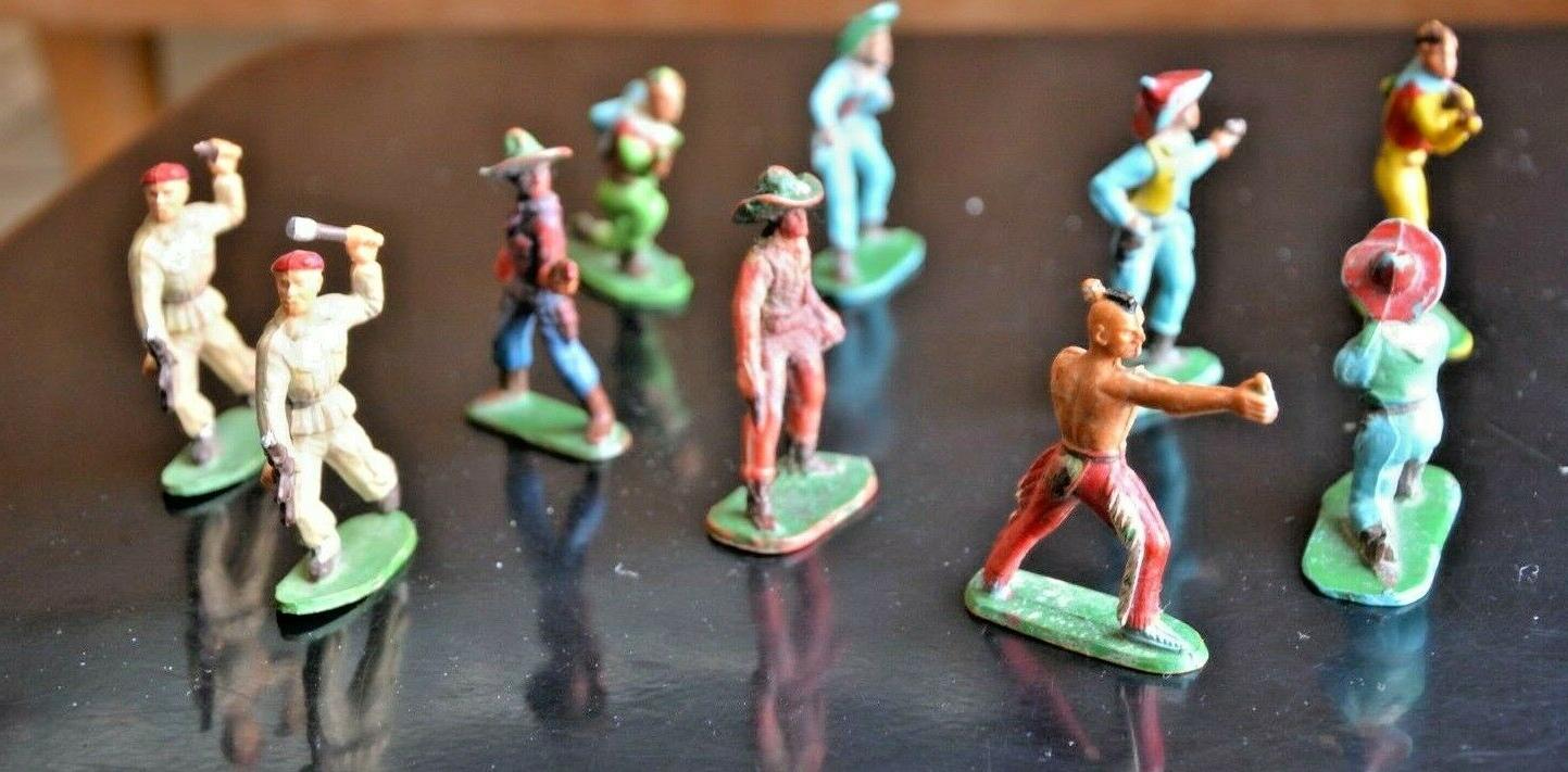 lot 10 figurines anciennes starlux michel jeu