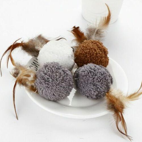 lot 3 balles plume pour chat