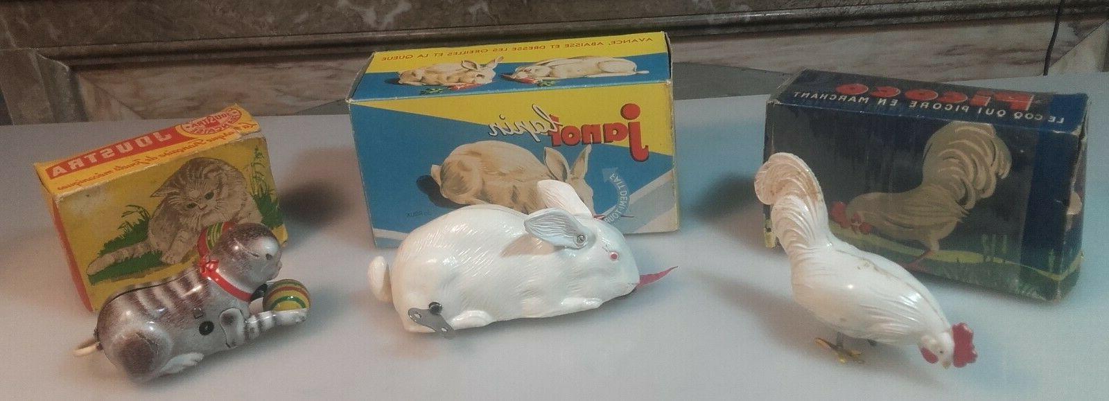 lot 3 jouets mecaniques vintage gege joustra