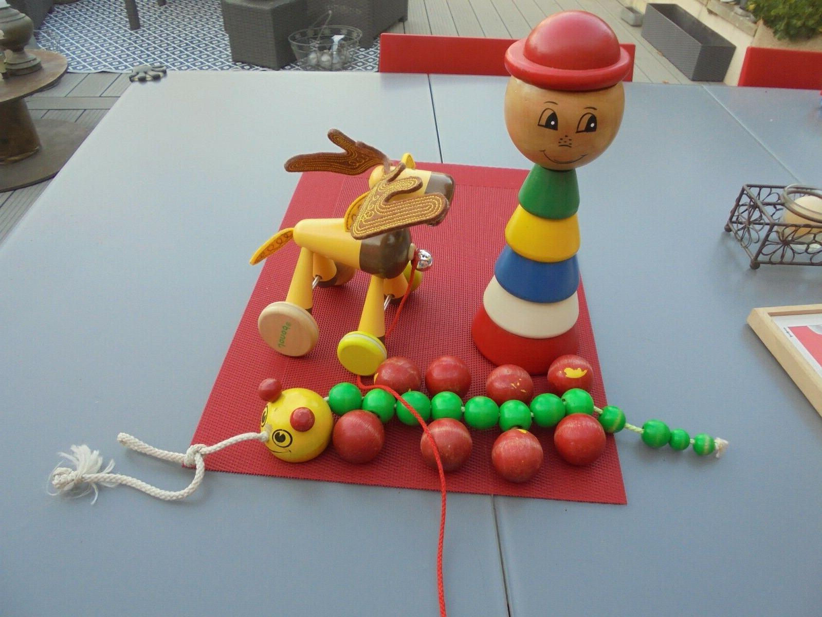 lot d anciens jouets bois enfant a