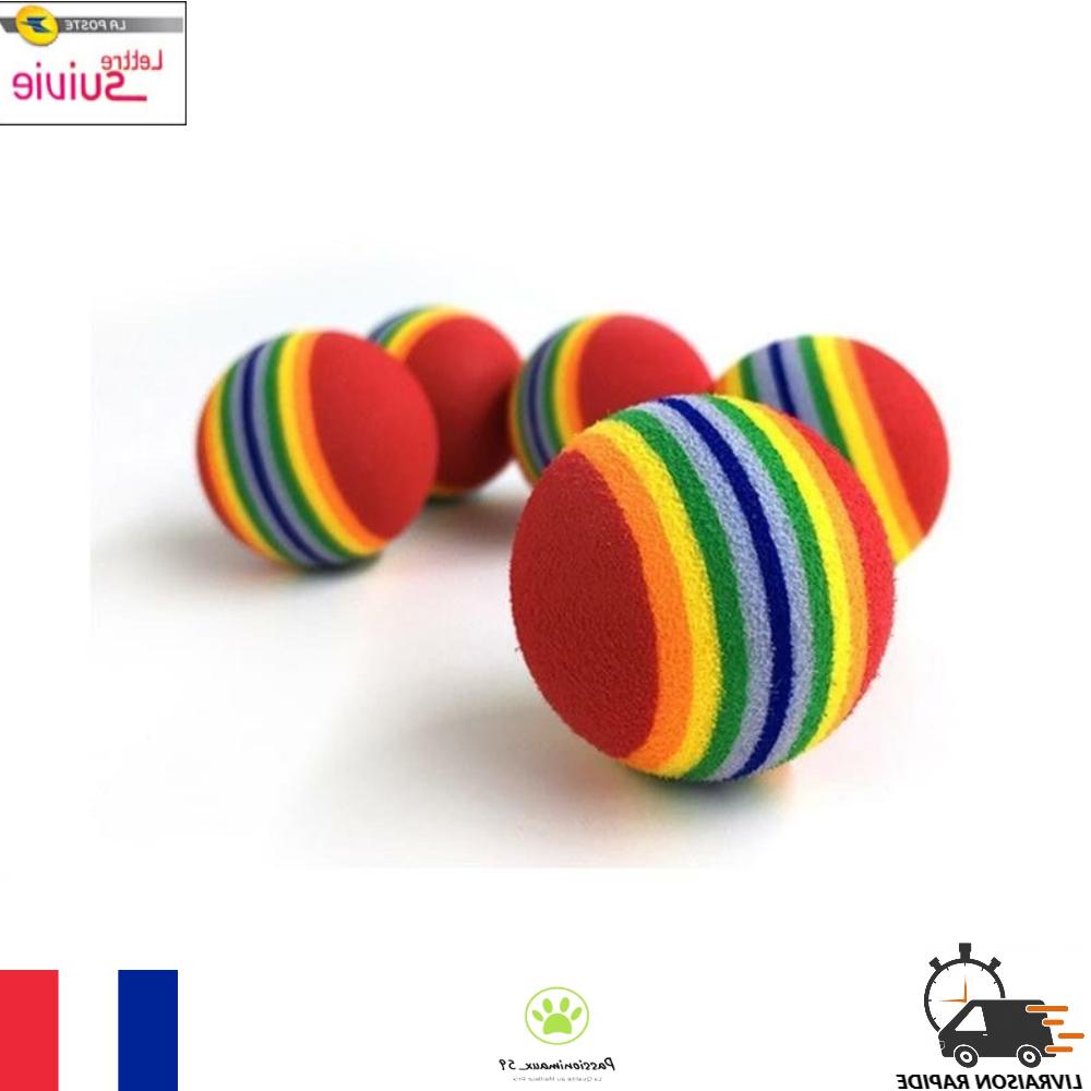 lot de 5 balles pour chats multicolore