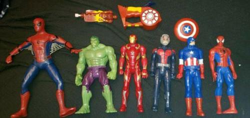 lot jouet figurine marvel iron man spiderman