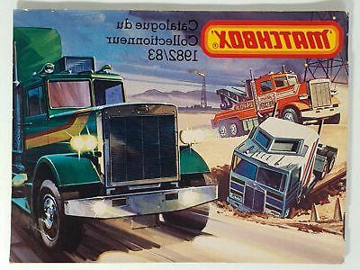 matchbox catalogue voitures camions 1982 83 jouet