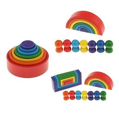 montessori arc en ciel en bois arc