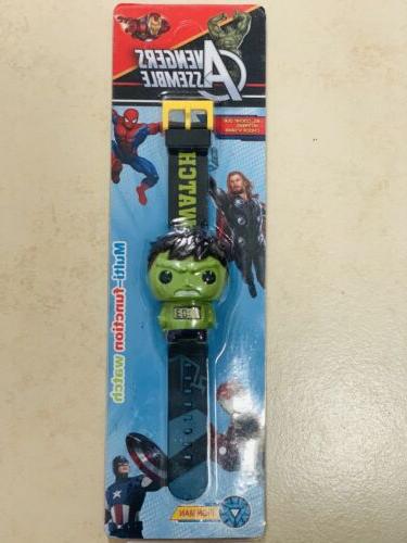 montre digitale enfant avengers hulk figurine pile