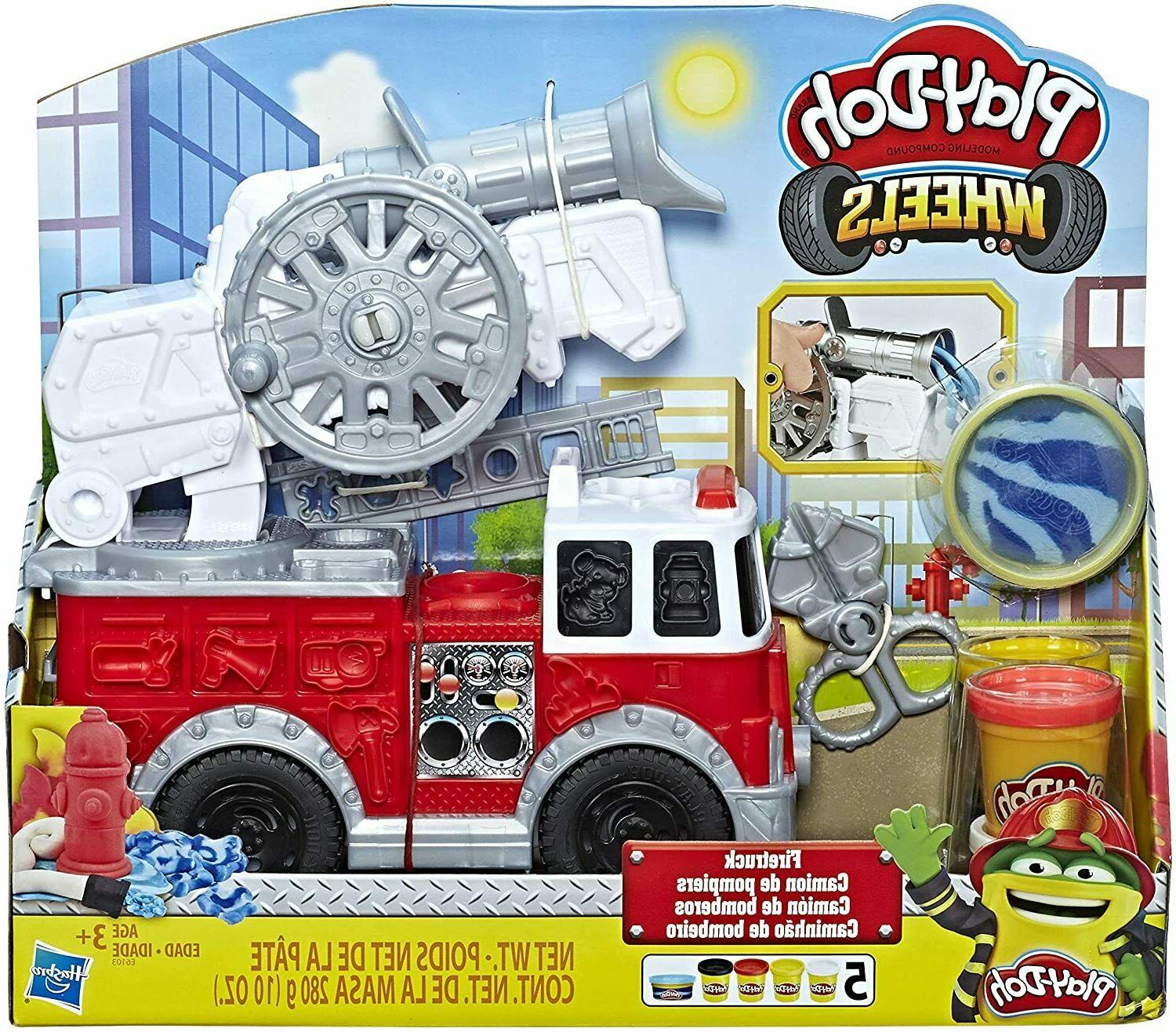 pate a modeler camion de pompiers multicolore