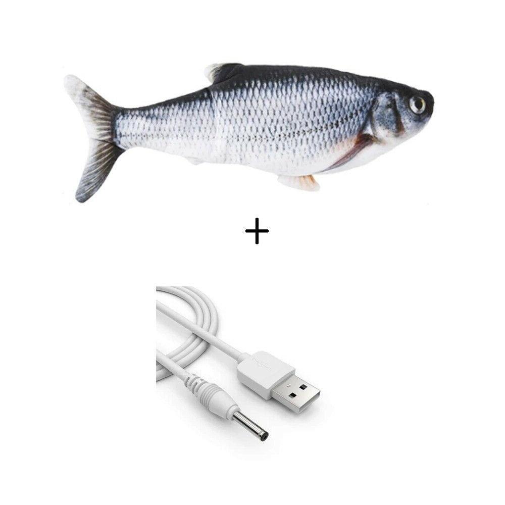 peluche interactive pour chat jouet poisson vibrant