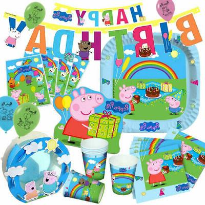 peppa cochone vaisselle deco pour enfants anniversaire