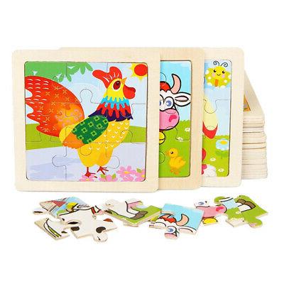 puzzle en bois animaux jouets education precoce