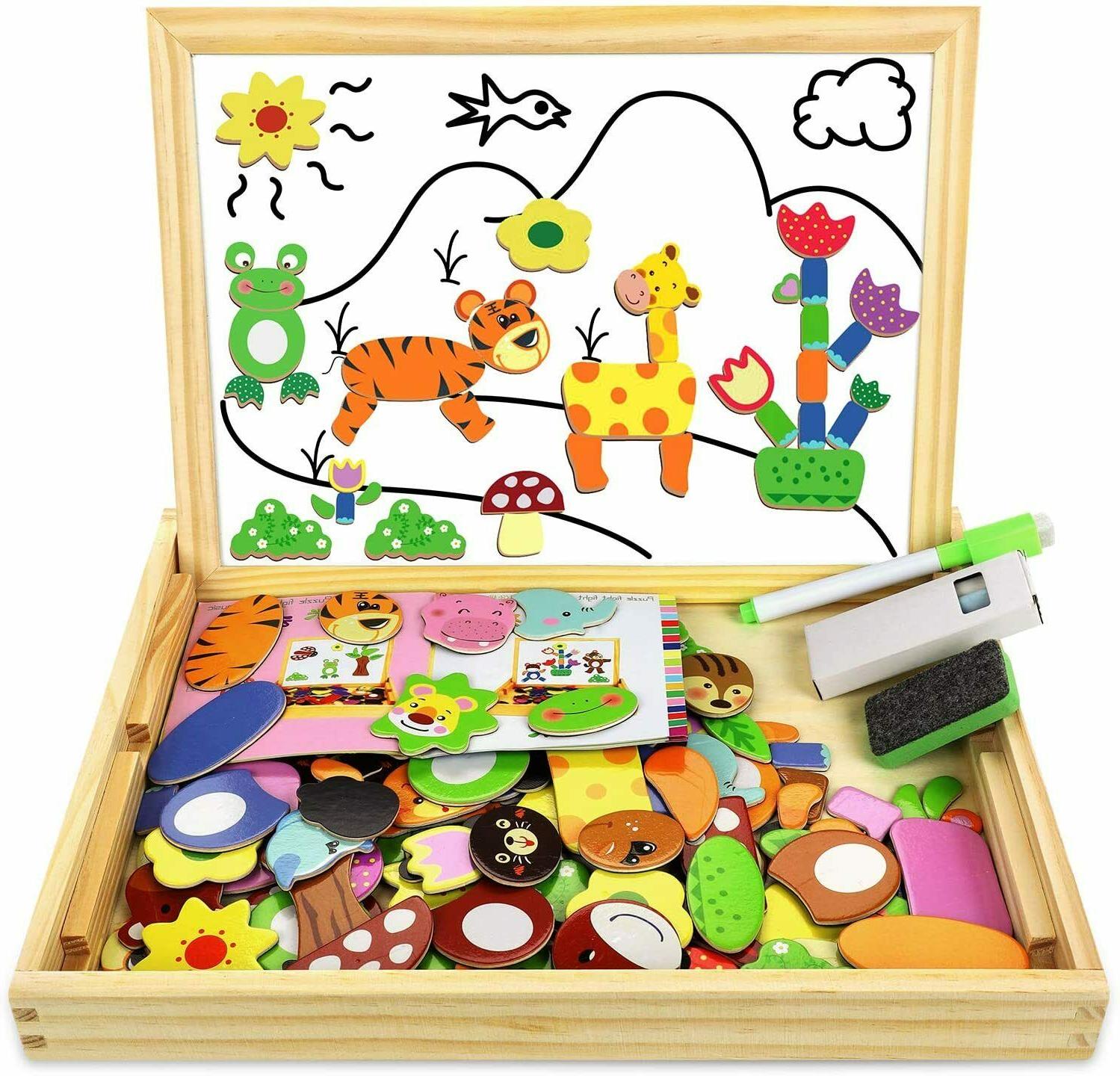 puzzles bois magnetique motif animal enfant 3