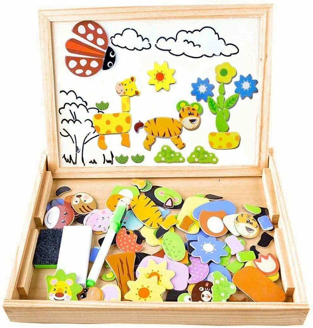 puzzles enfant bois magnetique jouets educatif pour