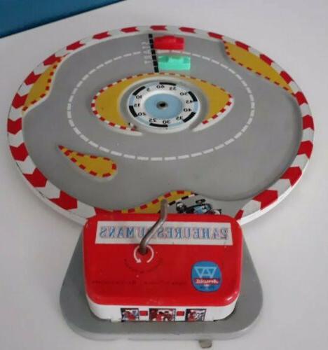 rare jouet mecanique en tole vintage rallye