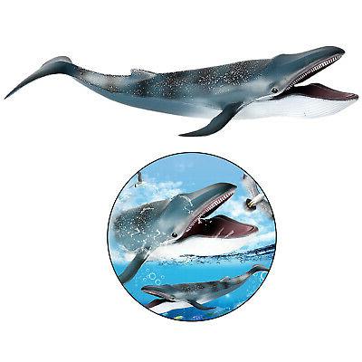realiste flottant bleu baleine figurine bain de
