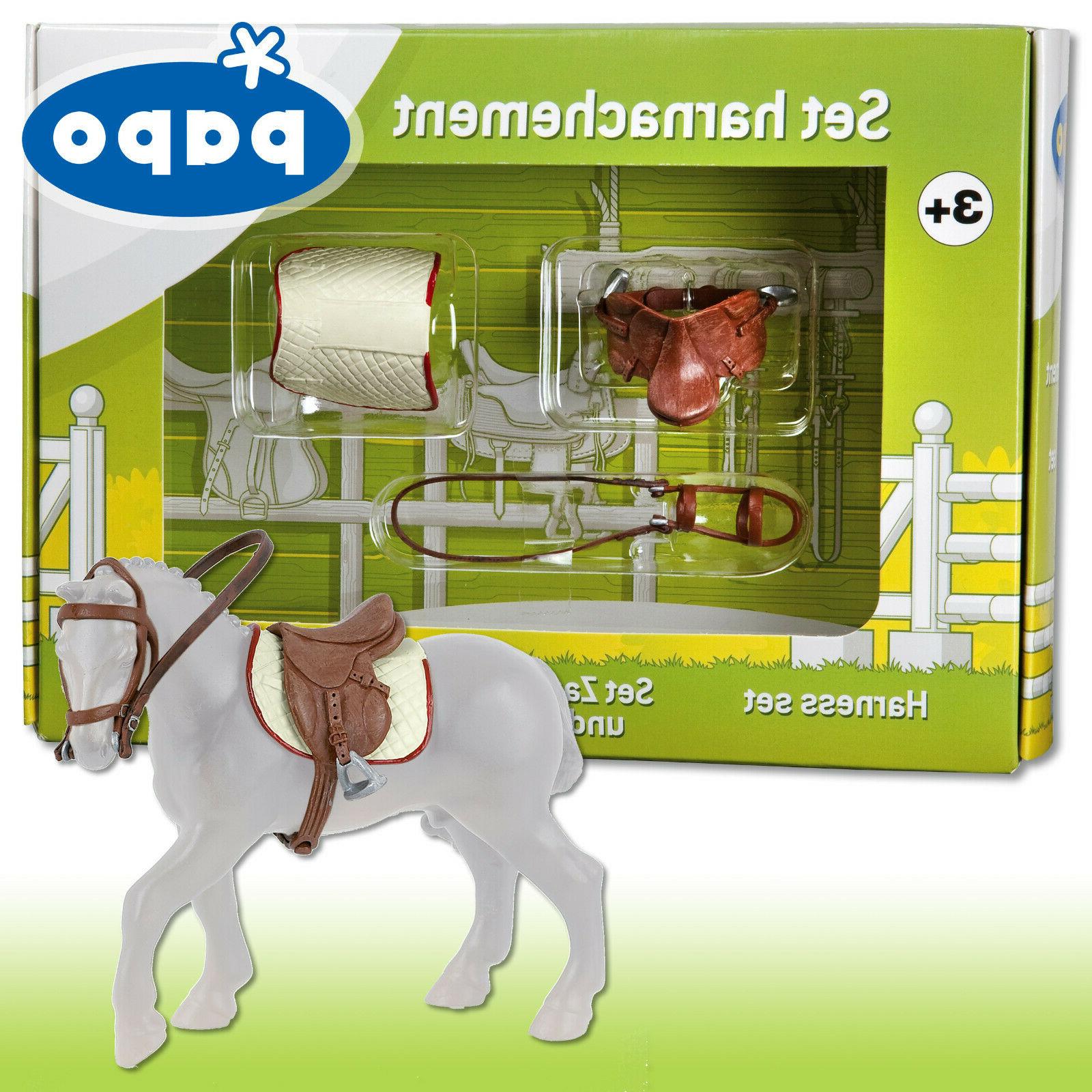 set harnais et selle 50091 figurine animaliere