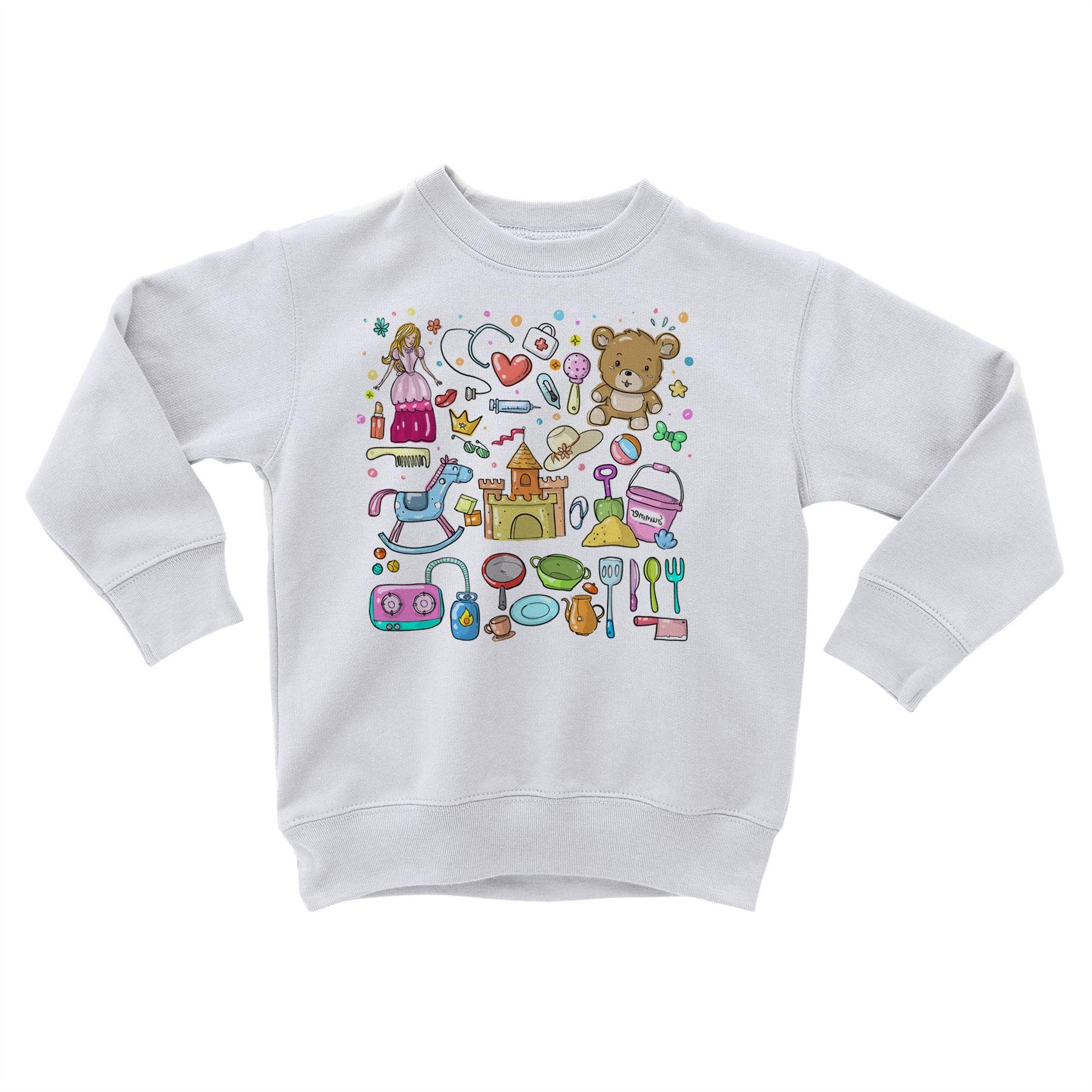 sweatshirt enfant aquarelle chateau princesse jouet enfant