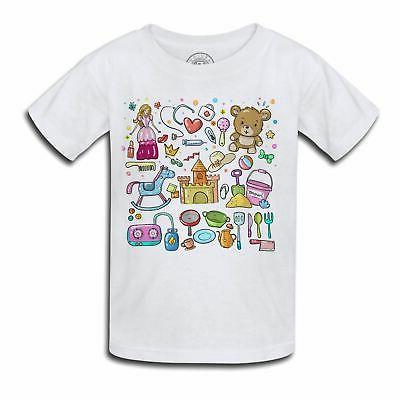 t shirt enfant aquarelle chateau princesse jouet