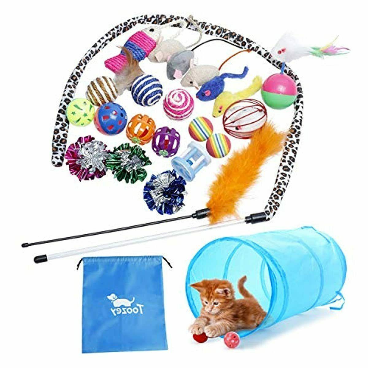 toozey jouets chat 24 pieces jouet chat