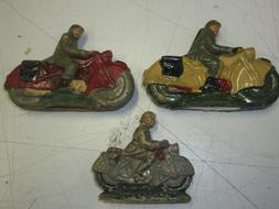 Anciens Platre Et Farine / Composition:motos Militaires