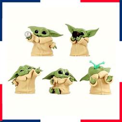 Lot 5 Figurine B&eacute;b&eacute; Yoda B&eacute;b&eacute; Mandalorien Mini 5-6cm Sta