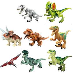 LOT 8 MINI FIGURINES JURASSIC WORLD 2 DINOSAURE T REX INDOMI