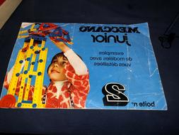 MANUEL INSTRUCTIONS MECCANO JUNIOR BOITE N&deg;2 vintage ancien