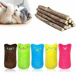 MOULLY 5PCS Jouet en Peluche Catnip, Jouet Chat Herbe &agrave; Cha
