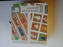 Puzzle Mallette DUO Dominos jouet 2 a 4 joueur Savane M&eacute;mo 